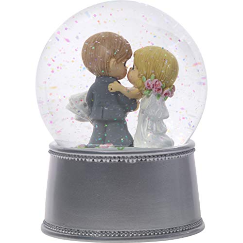 Precious Moments Lifetime Of Happiness Bride & Groom Musical Resin/Glass Snow Globe 182101 #TOP1