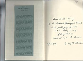 Hardcover A Life of George Herbert Book