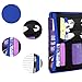 Konper Junior Padfolio Portfolio with 5 x 8 Writing Pad, A5 Business Portfolio Binder Folder Organizer Multi-Function Combination Case for Men Women, Royal Blue