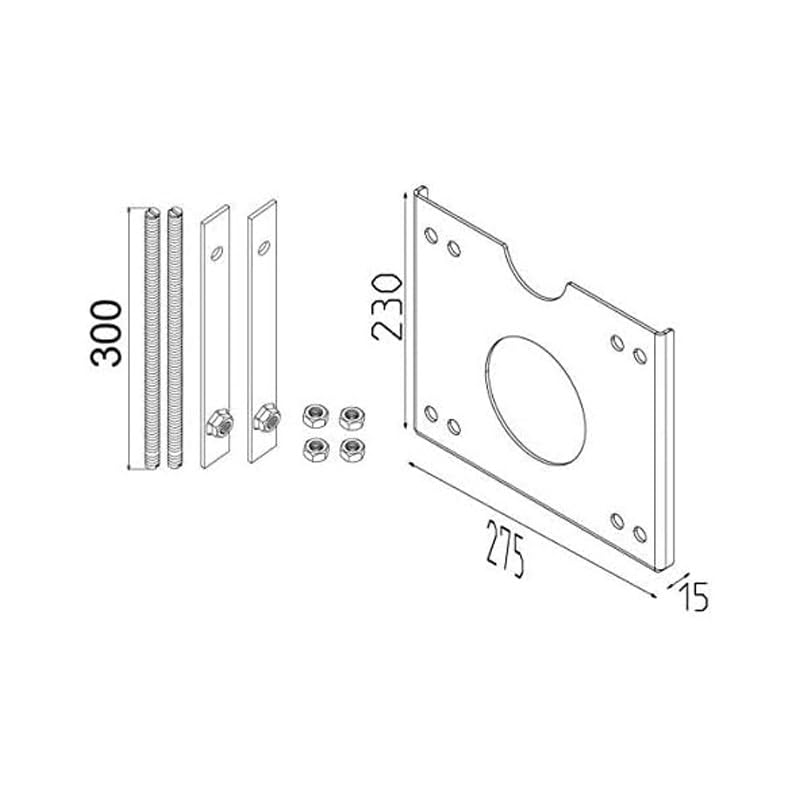 Kit renfort de cloison creuse pour cuvette suspendu