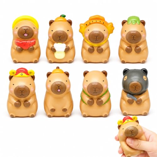 4 PCS Random Style Capybara Capybara for Office and Travel Suitable for Daily Relaxation 8 cm Capybara for Focused