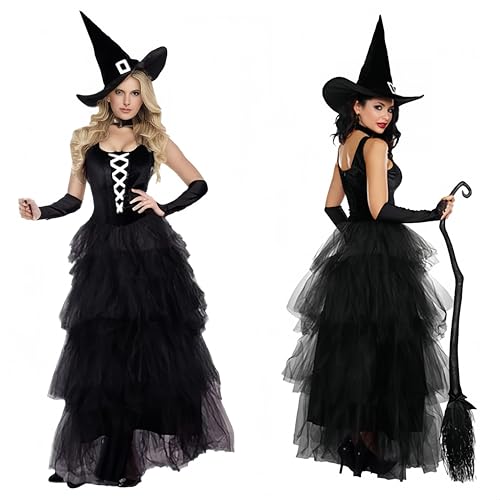 Costume de sorcière Halloween adulte pour masquer les imperfections