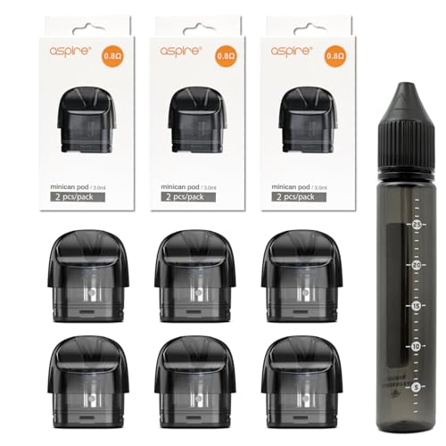 【ミニカン カートリッジ 3箱】Aspre Minican Pod / 2 / Plus / 3 / 4 / 4+ / Pulz Pro 各モデル対応 3箱セット(合計6個)+ Indian Strawberry オリジナルユニコーンボトル付き (0.8Ω