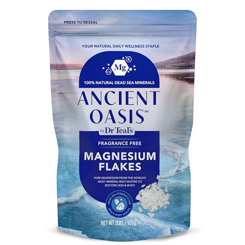 Ancient Oasis by Dr Teals Magnesium Flakes Fragrance Free 2 lbs
