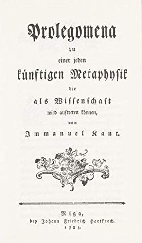 Prolegomena (Kant im Original)