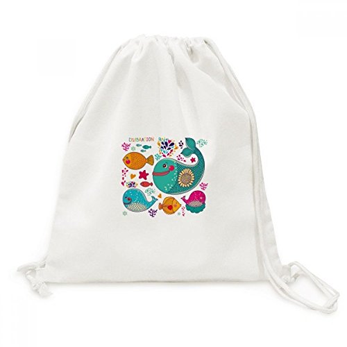 Sac de voyage Poisson coloré en toile : la solution contre les sacs lourds