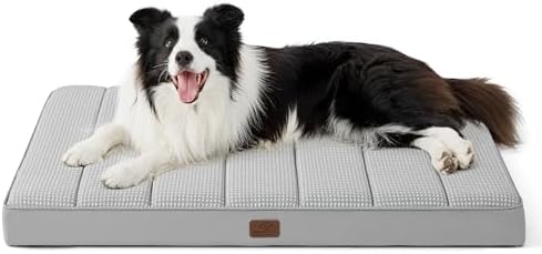 Bedsure Cooling Gel Foam Dog Bed for Large Dogs, Waterproof Ortho...