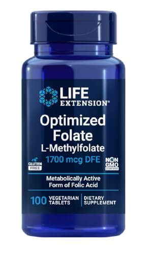 Life Extension - Folate Optimizado, 1700mcg, 100 Tabletas Vegetarianas