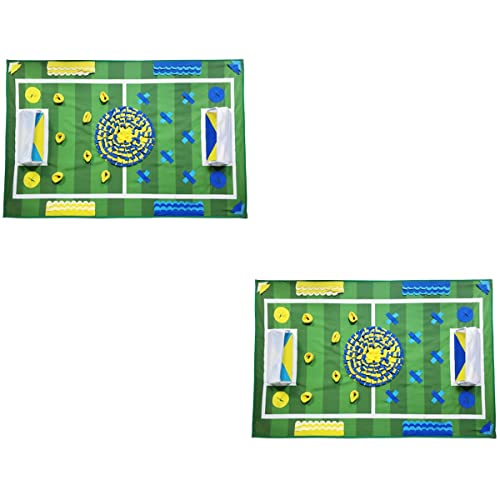 2 pcs campo de futebol animal de estimação cão puffle tapete pet pige puzzle brinquedo treinamento t