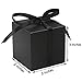 COTOPHER 60pcs Wedding Favor Boxes, Paper Gift Boxes 3x3x3 Inches Small Gift Boxes with Ribbons, Easy Assemble Boxes (Black)