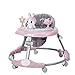 A~LICE&BW Taille réglable marchettes pour bébé pour Les garçons et Les Filles, Anti-Rollover Pliant Enfant en Bas âge Walker pour bébé 6-18Months, Easy Clean Plate/Roue Mute,Rose
