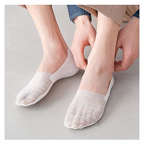 5 Pairs Invisible Ice Silk Breathable Socks, No Show Socks For Men And Women2