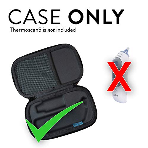 Tudia Eva Case Compatible With Braun Digital Baby Ear Thermometer Thermoscan5 Irt6500 / Thermoscan7 Irt6520Ca , Hard Travel Storage Protective Case [Case Only, Device Not Included] #TOP1