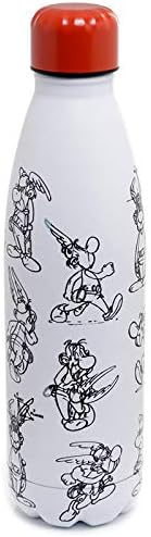 Puckator Asterix, Stainless Steel Water Bottle, Cold for 24h and Hot for 12h, Metal Water Bottles with Comic Book Design