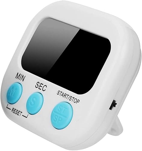 Timers,Digital Kitchen Timer Magnetic Backing Stand Countdown Alarm Mini LCD Big Digits Loud Alarm for Cooking Baking Sports Games (Color : Blue) (Color : Wit) Timers,Digital Kitchen Timer Magnetic Backing Stand Countdown Alarm Mini LCD Big Digits Loud Alarm for Cooking Baking Sports Games (Color : Blue) (Color : Wit)