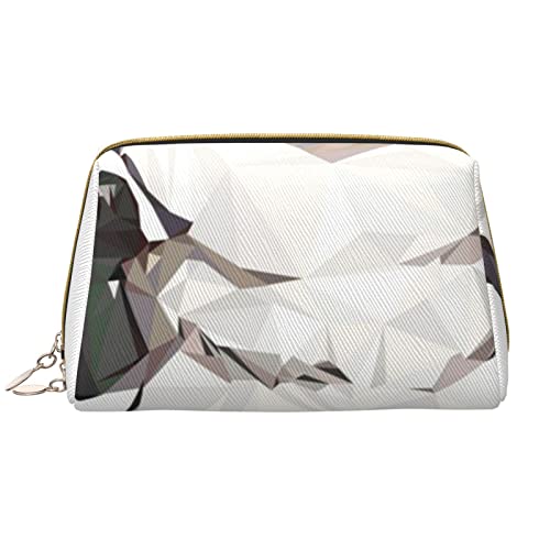 Trousse de maquillage de voyage grand volume en cuir pour déplacements et week-ends