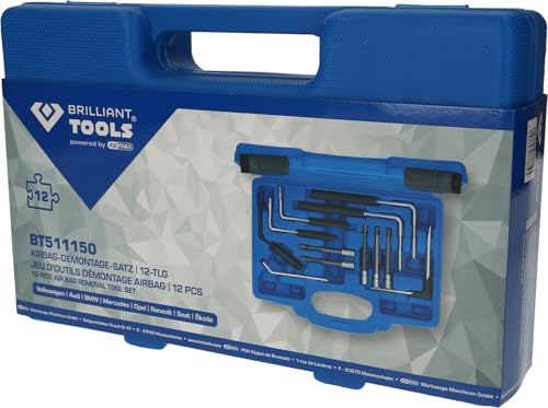 BRILLIANT TOOLS BT511150 Airbag-Demontage-Satz, 12-tlg [Powered by KS TOOLS]