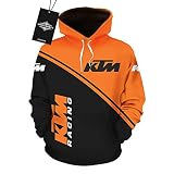 SPONYBORTY Sweats À Capuche Vestes T-Shirt K.T_M-s Raing 3D Plein Impression Mince Hommes Femme Décontractée Polyester Sweat-Shirt Ample Arrêtez-Vous Couvertures/A/XL