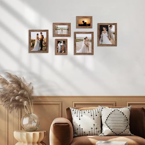iRahmen 8x10 Rustic Wood Picture Frame Set of 4 #TOP12