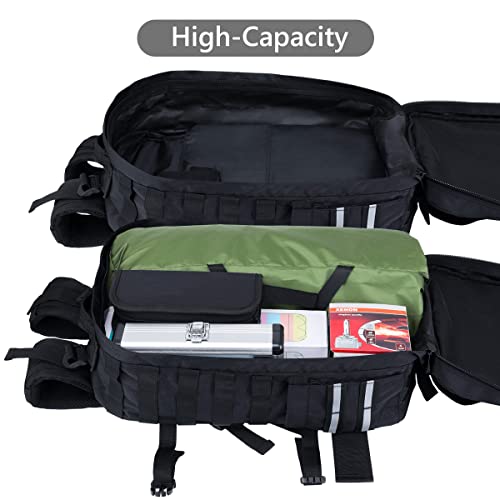 Aferrizu Mochila de motocicleta, mochila de capacete impermeável para homens, mochila de viagem expa