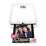 KODAK Step Instant Smartphone Photo Printer, Portable Mini Color Wireless Mobile Printer, Zink 2x3” (5.1x7.5 cm) Sticky-Back Photos, Bluetooth Compatible with iOS & Android Devices, Editing App, White