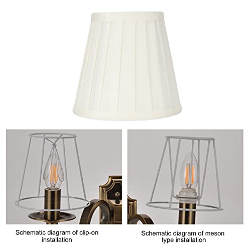 Abajur, 3 Peças E14 Clipon Abajur Vela Lustre Tecido Abajur Hotel KTV Decoração