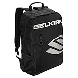 Selkirk Sport Core Day Backpack | Small Pickleball Bag for Men & Women | +V11 Max Polyfiber Material | Holds Pickleball Paddles, Tennis, Badminton, Squash Racquets, Balls & Accessories |Black