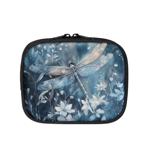 Uorisanigo Mini First Aid Kit Empty Organizer Blue Dargonfly Medical Bag Empty Portable Mini First Aid Pouch Small Medical Kit for Home Office Travel Camping Sports School Emergency First Aid Kit