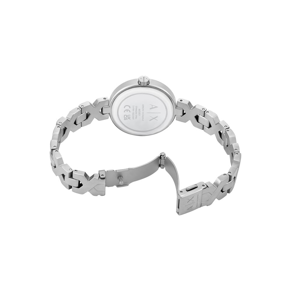 Armani Exchange Orologio Donna, Movimento al Quarzo Due Lancette e Cassa 32 mm con cinturino in acciaio inossidabile