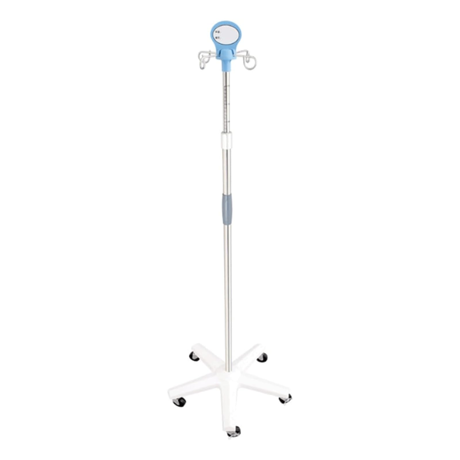 EYPKPL Supporto for flebo in Acciaio Inox Regolabile con Ruote e 4 Ganci, Supporto for flebo Facile e Sicuro da spostare.