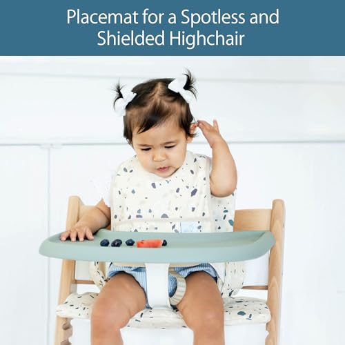 Nibble And Rest Coverall Stokke Tripp Trapp Highchair Placemat, Silicone Placemat for High Chair Tray,Lightweight,Durable Material,Wipeable & Washable, Easy to Clean (Grey) by Nibble and Rest - Image 5