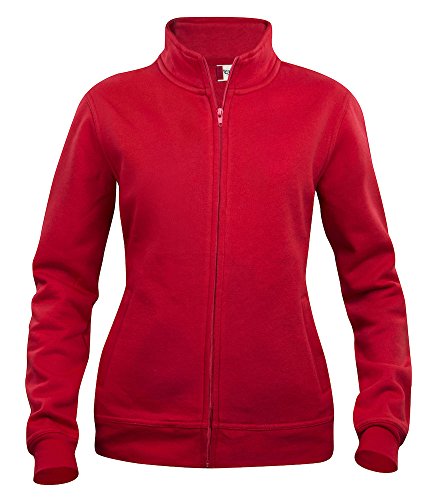 Preisvergleich Produktbild Clique Clothing Damen Sweatshirt mit Reißverschluss, Seitentaschen mit Reißverschluss, I Pod / Handyschlaufe, 7 Farben inkl. Hi Viz, XS-XL Gr. S, Klassisches Rot
