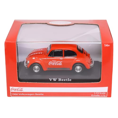 Motor City Classics Coca-Cola Diecast Collectible | 1966 Volkswagen Beetle 1:72 Scale Model 472005 Officially Licensed - Image 5
