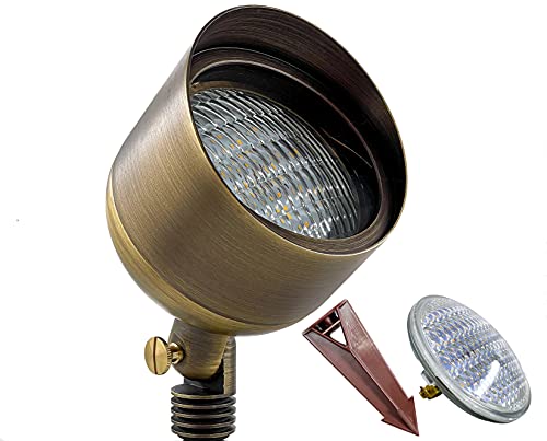 Led Spot Lights Outdoor Led Landscape Light 110-9W Par 36 Bulb Metal Solid Brass Wall Wash Security Landscape Lighting For Beautiful Bright Long Lasting Home Garden Patio Driveway Area Deck Lighting #TOP8