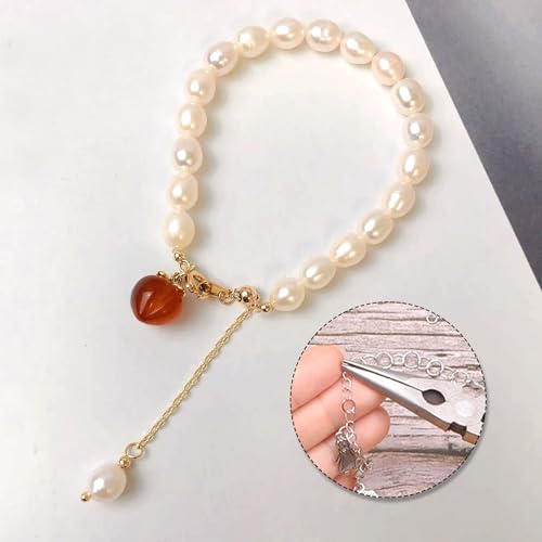 Biegeringe Schmuckherstellung Ringe 1300 Stk Spaltringe Offene Biegeringe Gold Silber Jump Rings Metall Sprungringe für Schmuck