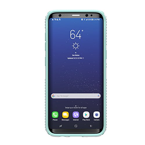Speck Products (90257-6249) Presidio Grip Cell Phone Case For Galaxy S8 Plus - Dolphin Grey/Aloe Green #TOP2