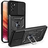 【Diseño de Protección de la Lente】Estuche con tapa de cámara deslizante compatible con Samsung Galaxy S21 5G. Único Cubierta de la cámara deslizante para proteger la cámara de arañazos, bisel levantado de 0.2 mm para protección de la cámara. Protege muy bien las lentes de la cámara. También protege tu privacidad.