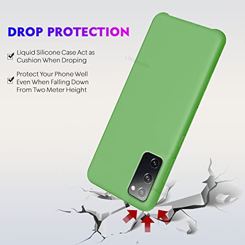 Image of LIRAMARK Liquid Silicone Soft Back Cover Case for Samsung Galaxy Note 20 (Mint Green)