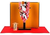 羽子板 久月 豆羽子板 道成寺 8寸 屏風付 h301-kcp-mame-d-8