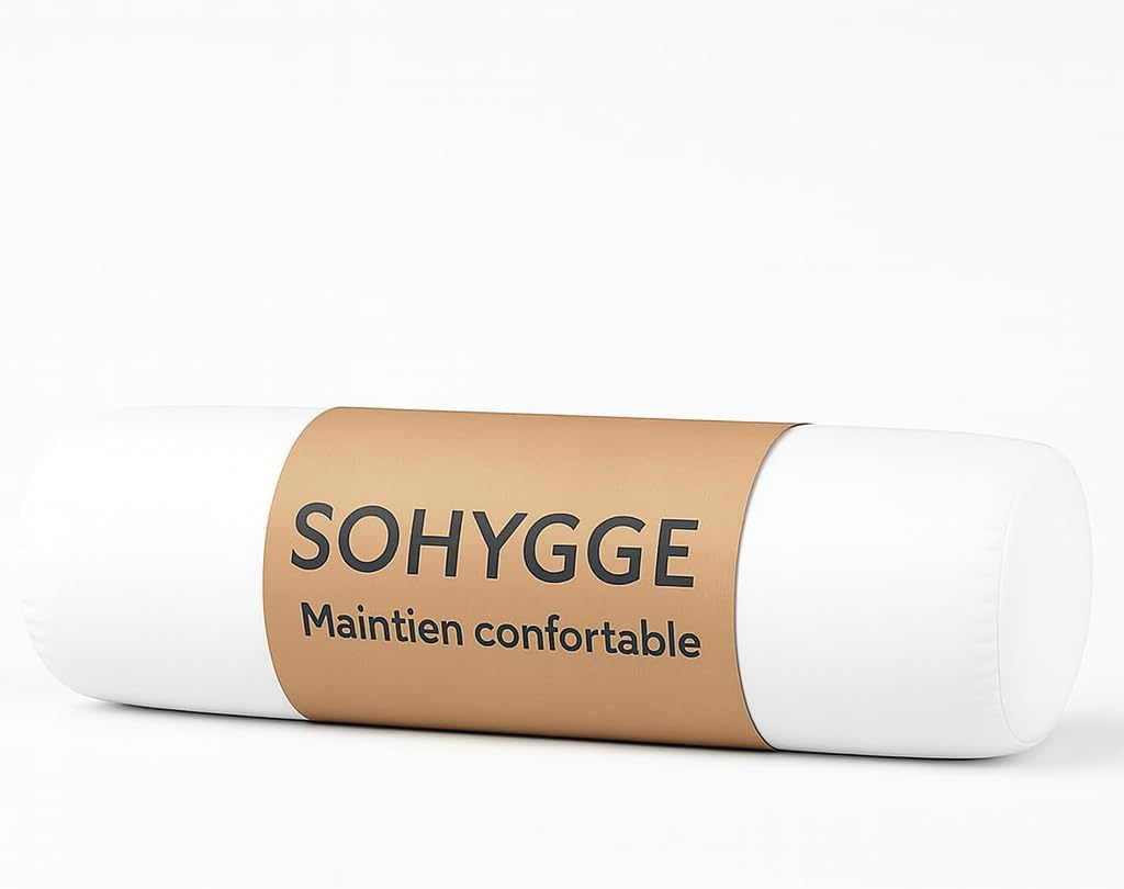 SOHYGGE - Wałek 180 cm – ergonomiczna poduszka długa z miękkiej mikrofibry | wypełnienie 3D z recyklingu | wyprodukowano w Europie | certyfikat Öko‑TEX