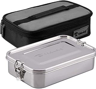 Stainless Steel Bento Box for Adults - Kids, Wide Divided Eco Lunch Food
