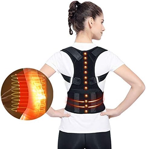Magnetic Therapy Back Corrector, Medical Grade Adjustable Magnetic Therapy Humpback Posture Corrective Brace Shoulder Back Support Belt Lumbar Support - Relieves Neck Back Spine Pain for Men Women