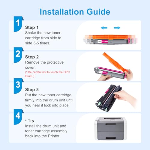TN241 TN245 Toner Kompatibel für Brother MFC-9332CDW Toner DCP-9022CDW MFC-9142CDN HL-3142CW HL-3152CDW HL-3140CW MFC-9140CDN MCF-9342CDW HL-3172CDW MFC-9142CDN MFC-9342CDW (5er-Pack)