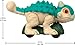 Fisher-Price Imaginext Jurassic World Dinosaur, Ankylosaurus Push-Toy with Rolling Wheels & Wiggling Motion, 5.5 Inches Tall