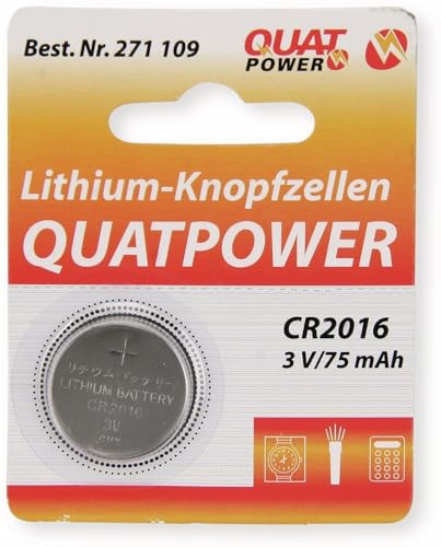 Botón de litio QUAT Power botón CR2016, QUAT Power