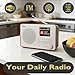 Lemega IR1S Internet Radio with Podcasts & Bluetooth – FM Radio, 150 Presets, Alarm Clock Radio, Compact Kitchen Radio with Full Colour Display, Mains or AA Battery Powered-Walnut