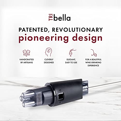 Tribella Air Speed Wine Aerator, Drip-Free, Artisan Wine Pourer With Polycarbonate Base And Acrylic Spouts, Wine Accessories For Refined Flavor And Aroma, Wine Gifts For Aficionados, Comes With A Case #TOP2