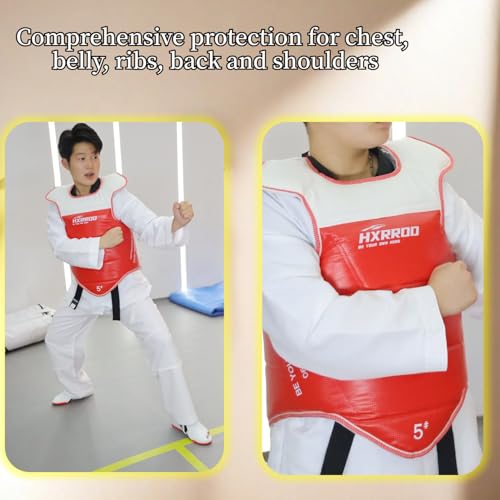 image for HXRROO WT Taekwondo Martial Arts TKD Body Protector Reversible Chest G