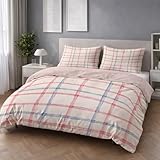 Contenuto della confezione: Il set di biancheria da letto da 3 pezzi include: 1 copripiumino double-face reversibile (200 cm x 200 cm) + 1 federa double-face reversibile di dimensioni standard (50 cm x 75 cm).