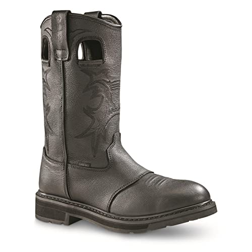 Guide Gear Bandit Ii Men's Concealed Carry Western Cowboy Rodeo Work Boots Leather Waterproof Shoes, Distressed Brown, 11D (Medium) #TOP1